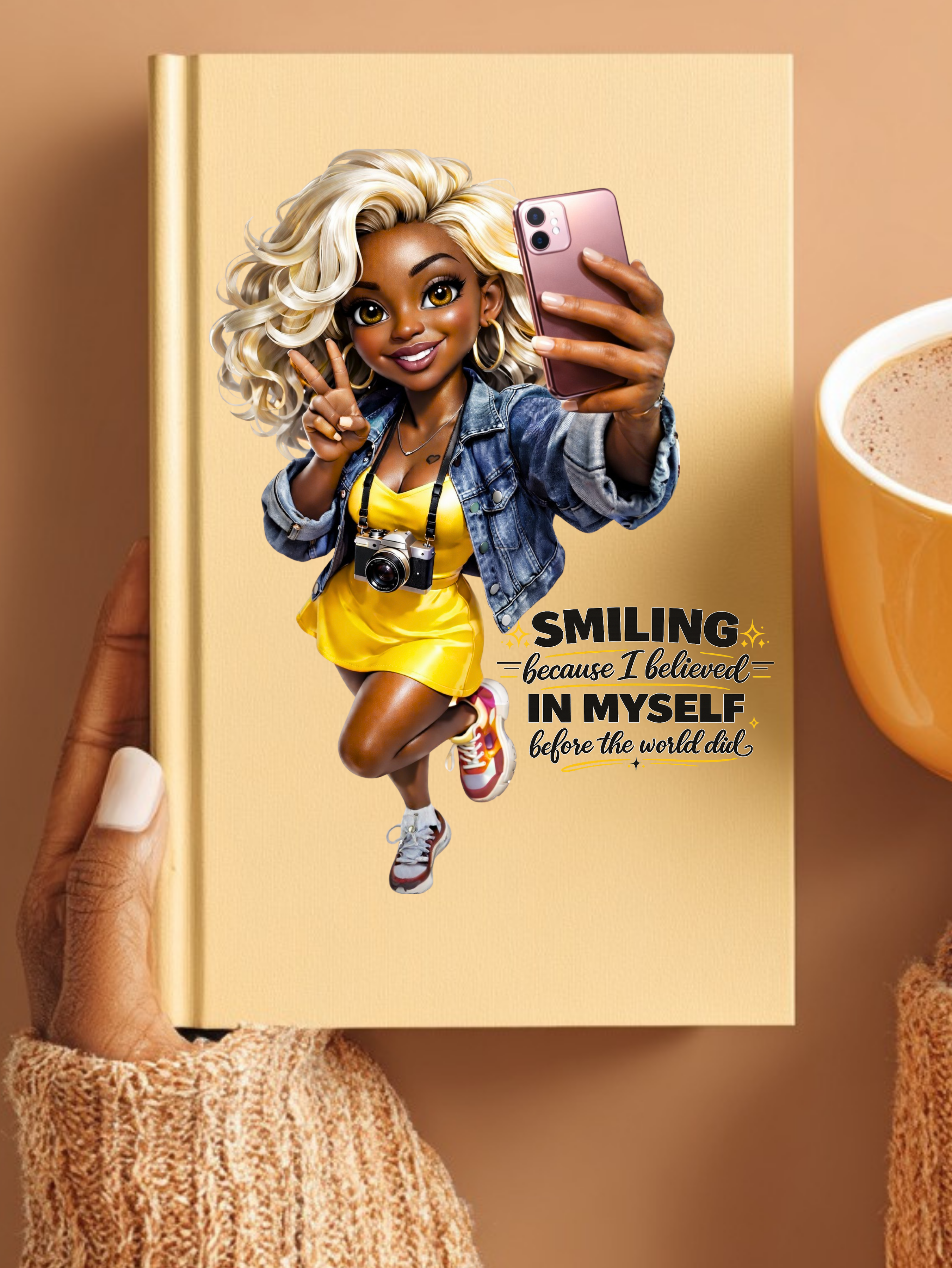 Smiling Because I Believed In Myself Before The World Did | Empowerment | Black Girl Confidence DTF/UV Decal