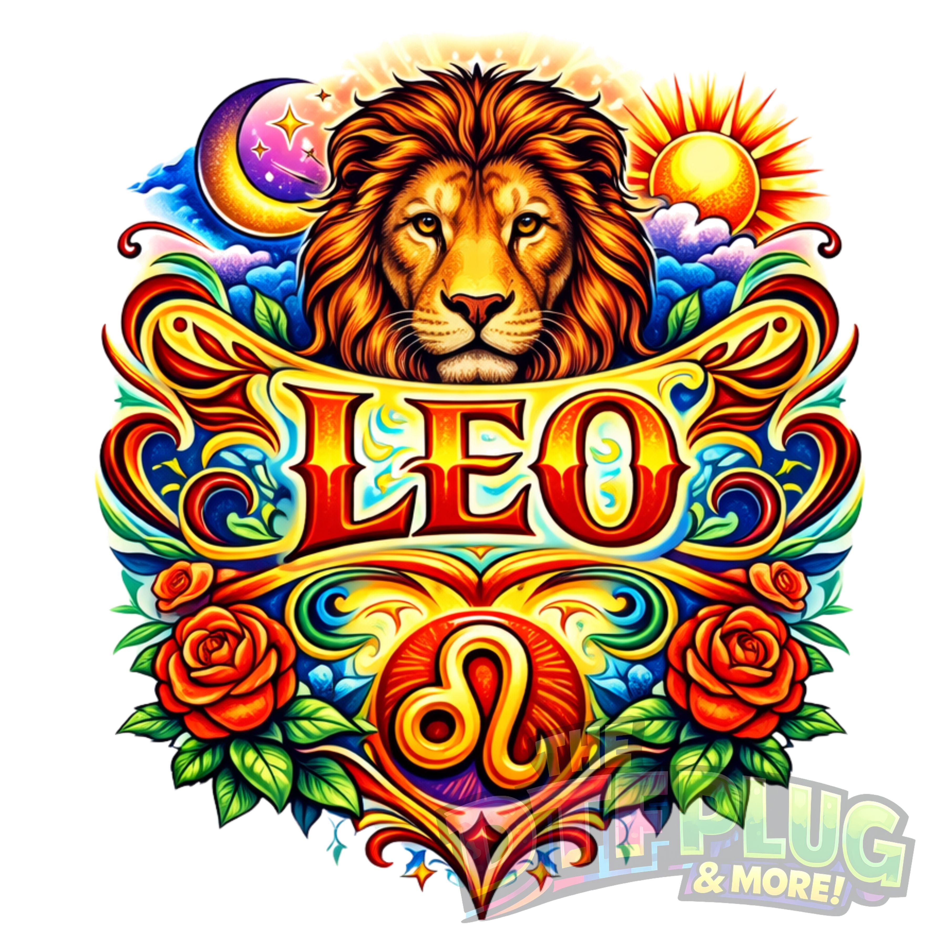 Leo Zodiac Lion Design | UV Decal & DTF Transfer