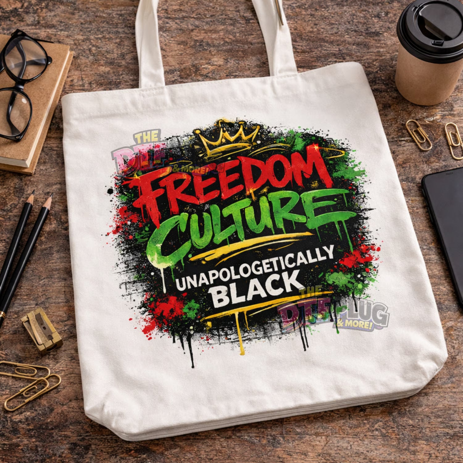 Freedom Culture DTF Transfer & UV Decal | Unapologetically Black | Juneteenth Shirt