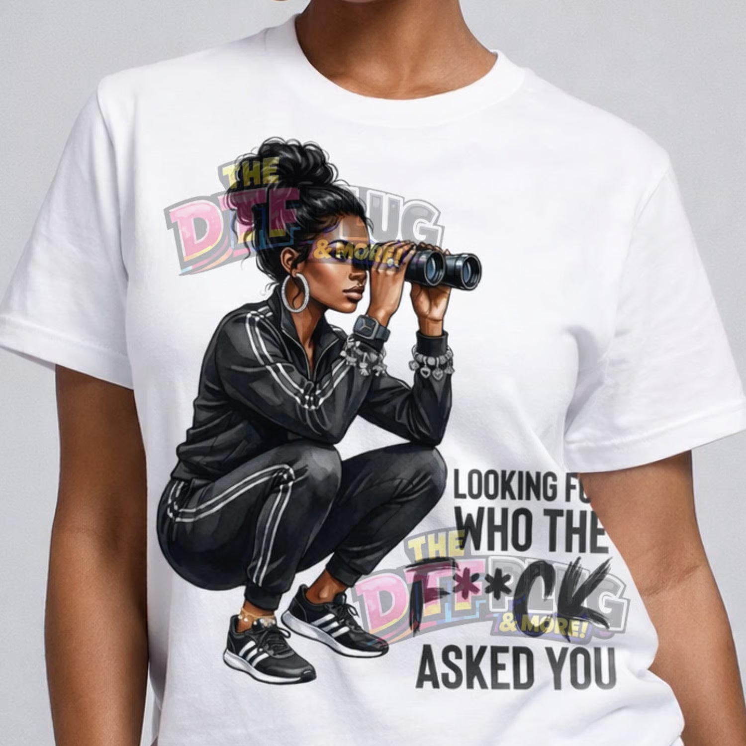 Looking For Who Asked You DTF and UV Decal  Transfer | Funny Sassy Graphic