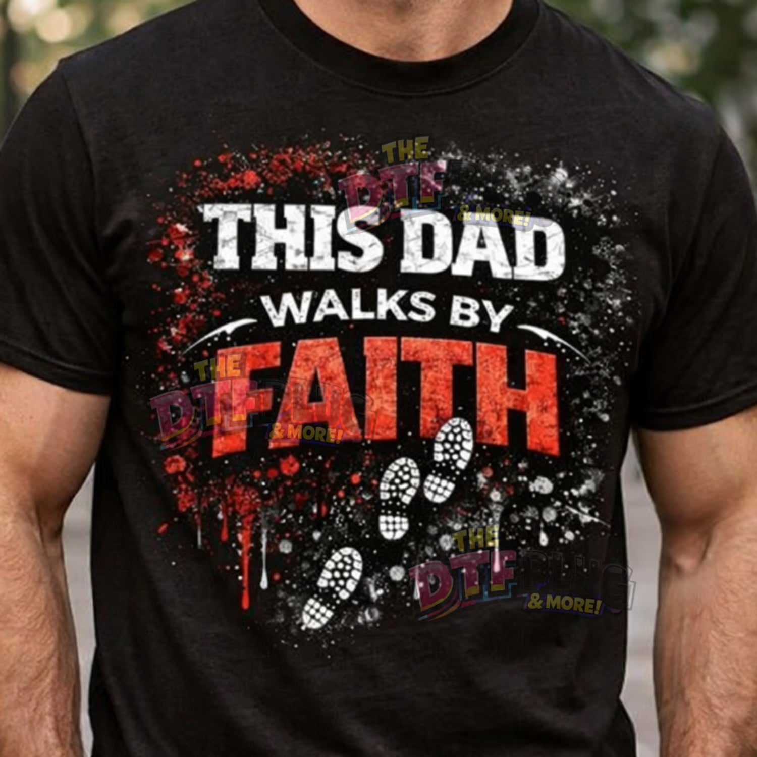 Christian Dad DTF Transfers & UV Decals, Faith Based Shirt