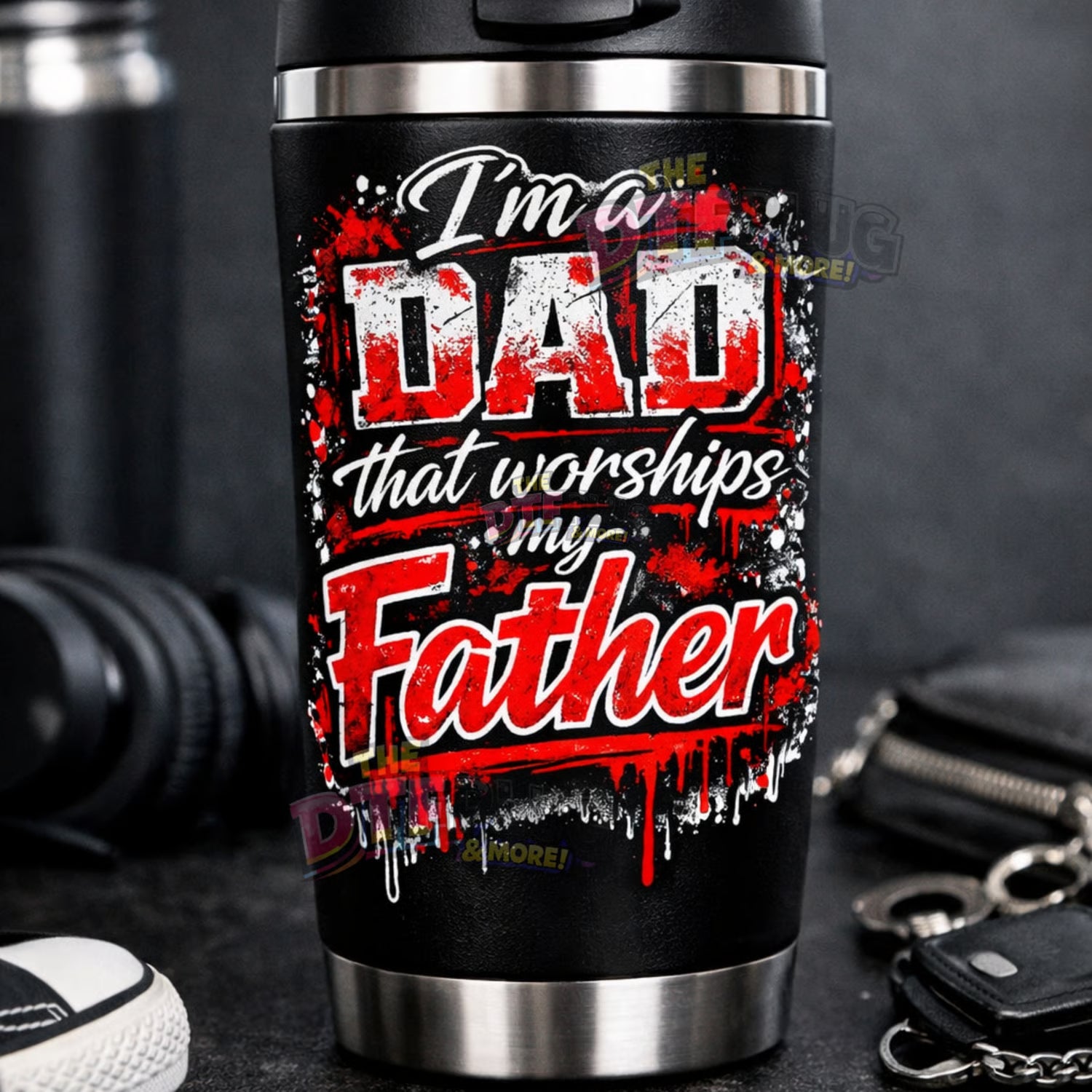 I’m a Dad That Worships My Father DTF Transfer | Christian Dad Shirt Design | Faith Based UV Decal |