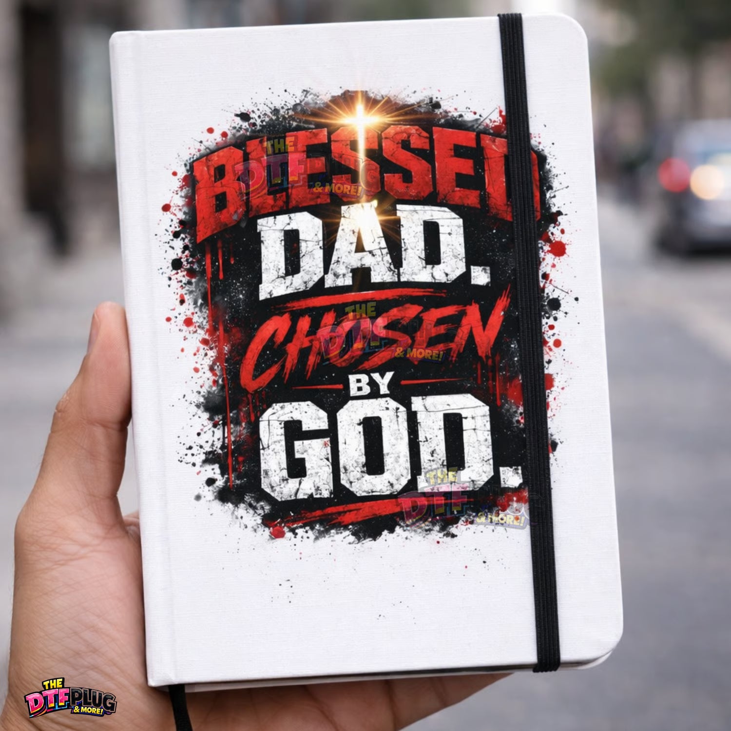 Blessed Dad Chosen By God DTF Transfer | Faith-Based UV Decal